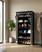 6 Rack Collapsible Wardrobe Cabinet and Shoe Rack